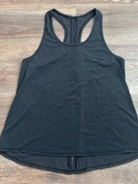 Lululemon Black Racerback Tank Top Split Shear Back Lightweight